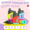 Randm Tornado Box 10000 Puffs Vape Box Mesh Coil Rechargeable Disuperable Vape 0％2％5％nic eタバコ
