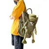 女の子の男の子のためのバックパックカエルグラフィティインラード豪華な軽量旅行学校のバッグ