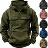 Mens Hoodies Sweatshirts Us Tactical Polar Fleece Militär Varma vindtäta vandring Jackor Tröja Hood Hooded Thighted Thermostatic Outdoor Sports 231114