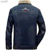 Men's Down Parkas M-6XL Men Jacket and Coats Brand Clothing Denim Chaqueta Fashion Mens Jeans Jacket Thick Warm Winter Outwear Cowboy YF055L231115