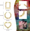 Hoop Earrings & Huggie Bamboo For Women Large Heart Square Geometric Oversized Gold Hip- Jewelry FashionHoop HuggieHoop