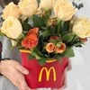 Decoratieve objecten Beeldjes Frieten Tas Vaas Bloemstuk Creatief Hars Boeket Pot Gebakken Chips Doos Ontwerp Desktop Huisdecoratie 231115