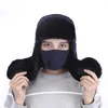 Trapper Chapéus Inverno Pele Quente À Prova de Vento Chapéu Homens Mulheres Lei Feng Cap Bomber Faux Fur Ear Flap Cap Preto Ski Trooper Trapper Frio Anti-neve Cap 231115