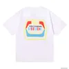 Diseñador Ropa de moda Camiseta de lujo para hombre Camisetas casuales Pequeña belleza Tendencia Rhude New Hopps Impresión Alta calidad Doble hilo Algodón puro Camiseta de manga corta suelta M