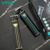 Aparador de cabelo vgr t9 masculino clipper profissional máquina corte metal display led barbeiro elétrico para homem v009 231115