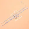 Enkelbanden Tennisketting Hart enkelbandje Armband Kristallen Hart Hanger Enkelbanden Boho Voetketting Armband Kristallen Armlet Strass Beenarmband 231115