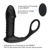 Anal Toys Thrusting Vibrator with Thick Penis Ring Telescopic Prostate Massager Dildo Plug Sex Gay Toy for Men 231114