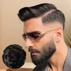 Pièces de cheveux humains vierges brésiliens 1b # Off Black 8x10 Toupet Q6 unité masculine pour hommes européens