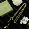 New Long Chain Pendant Necklaces Pearl Double Letter Necklace Designer Golden Silver Sweater Necklaces