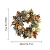 Christmas Decorations Fall Wreaths Pumpkin Berry Maple Leaf Artificial Wreath Harvest Autumn Door Halloween Home Hanging Decoration 231115