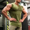 Débardeurs pour hommes Muscleguys Marque Gym Vêtements V Cou Compression Chemise Sans Manches Fitness Hommes Top Coton Bodybuilding top Workout Vest 230414