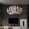 Chandeliers Modern Minimalist Living Room U-shaped Glass Chandelier Designer Creative Light Luxury Bedroom Personality Art Lamp