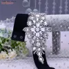 Belts TOPQUEEN S01-B Fashion Rhinestone Girdle Women Shiny Black Elastic Belt Dress Stretch Waist Sash Bridal Wedding Accessories Q231115