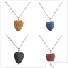 Pendentif Colliers Mode Plaqué Or 5 Couleurs Amour Coeur Pierre De Lave Collier Aromathérapie Huile Essentielle Diffuseur Pour Femmes Dhgarden Dh0Uh