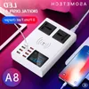 FreeShipping8 Ports Drahtloses Ladegerät Led Digital Display USB Ladegerät Für Android iPhone Adapter Telefon Schnelle Ladegerät Für xiaomi huawei sa Prof