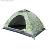 Tents and Shelters Camping Tent Water-resistant Silver Coating Protects For 1/2 Person Outdoor Portab Camouflage Tent With Storage Bag Q231117