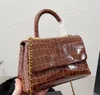 Balemciaga Handbag Eather Alligator Womens Bags Chain00