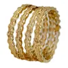 Bangle 4 Pieces/Batch Ethiopia Dubai Armband Gold Lady Bride Wedding African Jewelry Arab Mellanöstern Retro Style