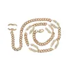 Collana di maglione a catena spessa di perle con doppia lettera di marca Deigner da 20 stili per gioielli regalo di nozze per donne Fahion