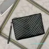 Lambbskin Clutch Men Bag Bag مقاومة للماء حقيبة سفر ماء أصلية من الجلد البوليستر للجنسين سستة رسالة صلبة ناعمة من الجلد