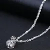 Pendant Necklaces Luxury Crystal Stone Crown Pandent Necklace For Women Elegant Hollow Out Geometry Choker Female Wedding Jewelry W-1