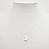 Kedjor Fashion Tiny Star Necklace Silver Color Chain Heart Moon Choker Halsband för kvinnor hängsmycken krage mujer collier gåva