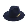 Berretti Fedora Cap Bellissimo cappello da jazz per banchetti da ballo reale, rotondo, in feltro, stile britannico