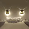 Lampes murales longues appliques applique noire décor de cuisine verre lit intelligent luminaires de salle de bain chambre coréenne