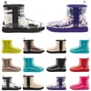 Designers Clear fashion Snow Boots Clear Mini Shoes Satin Boot Women Classic mini ll Winter Designer Womens Fur Furry Ankle Booties Ankle Knee Short 10 color 35-40