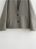 Misturas de lã masculina YENKYE Mulheres Vintage Oversize Casaco de Lã Manga Longa V Pescoço Feminino Outono Inverno Curto Kimono Jaqueta Outerwear 231114