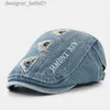 Bérets 2023 Haute Qualité Parent-enfant Denim Newsboy Cap Garçon Fille Pur Coton Chapeau De Soleil Enfant Ivy Caps Hommes Femmes Petite Taille Bérets 52-56cmL231115