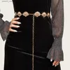 Belts 2021 Fashion All-Match Retro Trend Golden Shell Decoration Metal Chain Tassel Fine Gold Buckle Corset Shirt Dress Waist Chain Q231115