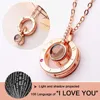 Pendant Necklaces CAOSHI Unique Design Projection 100 Language "I Love You" Necklace For Women With Round Heart Shape Jewelry Selling