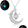 Pendant Necklaces Voleaf Colorf Luminous Series Moon Pendant Necklaces Fluorescent Glow In The Dark Trendy Jewelry For Women Vne115 Dr Dhuka