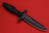 Najwyższej jakości przetrwanie taktyczne nóż N690 Czarne tytanowe powłoka włóczniowa Blade Blade Outdoor Stałe noże łopatki z kydex