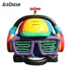 4m 13ft Inflatable Bouncers Party theme rainbow colorful inflatable disco dancing music dome bouncy castle jumping Bouncer