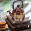 Louça conjuntos de café machones esmalte chaleira de água lidar com chá uso diário fogão recipiente pote