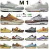 1 87 running shoes for men women Big Bubble Red Dirty Denim Cactus Jack Concepts Saturn Gold Baroque Brown Patta x Summit White trainers outdoor sports sneakers 36-45