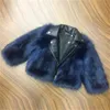 Premium Pu leder Spleißen Faux Fuchs Pelz Jacken Jungen Mantel 2023 Neue Herbst Winter Motorrad Trend Mantel Mädchen Jacke