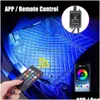 Hid Xenon Kits Schild Okeen LED Fuß Umgebungslicht USB Innenatmosphäre Dekoration Lampen mit App Fernbedienung Musiksteuerung Auto Neon Bac Dhiwv