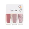 Nail Art Kits Gel Polish 3-colors Set Matte Top And Base Coat Colors All Seasons Gift For Beginner Manicure