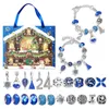 Lagringshållare Rack 2024 Jul Advent Calendar Armband Countdown Diy Jewelry Charm Making Set For Kid Themed Gift 231114