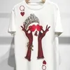 dg dolce gabbana Вы T-shirt da uomo Queen Heart Print Pullover T-shirt a maniche lunghe in cotone estivo Felpa con collo rotondo Quick ryin breat