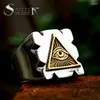 Cluster Rings Steel Soldier Eye Of Horus Ring All-Seeing Rostfri Cool Movie for Man