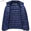 Męskie Parkas Men Winter Puffer Kurtka 2023 NOWOŚĆ Ultra Light 90% Biała kaczka Kurtki Downom Casual Portable Winter Płaszcz dla mężczyzn 4xl 5xl 6xll231115