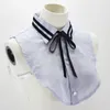 Bow Ties Bowknotes Shirt Pure Fake Collar For Women White Black Tie Vintage Löstagbar Laple False Blouse Top Decorative