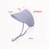 Chapeaux à large bord Chapeau de soleil en soie d'été Chapeaux de soleil pour femmes Pliable Vide Top Protection UV Visière Voyage en plein air Plage Pêcheur