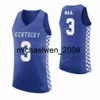 Mich28 Kentucky Wildcats College Basketball Jersey 2 Kahlil Whitney 21 Zan Payne 23 Davis EJ Montgomery Murray 25 PJ Washington Custom Sched