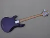 Purple 4 Strings Electric Bass Guitar with Chrome Hardware Humbucking Pickups Offer Logo/Color Customize