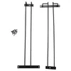 Storage Bottles Large Stemware Wine Glass Hanger Rack Under Cabinet Kitchen Bar Black Iron 17 Inch Set Of 2